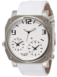 Blade Men's Multi Time White Dial Leather Strap Watch 10-3178G-SWWn 1
