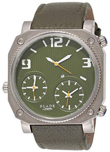 Blade Men's Multi Time Green Dial Leather Strap Watch 10-3178G-SGGy 1