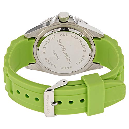 Bart & Melon Unisex Green Dial Green Silicon Band Analog Watch 12-NU010-SEE 3