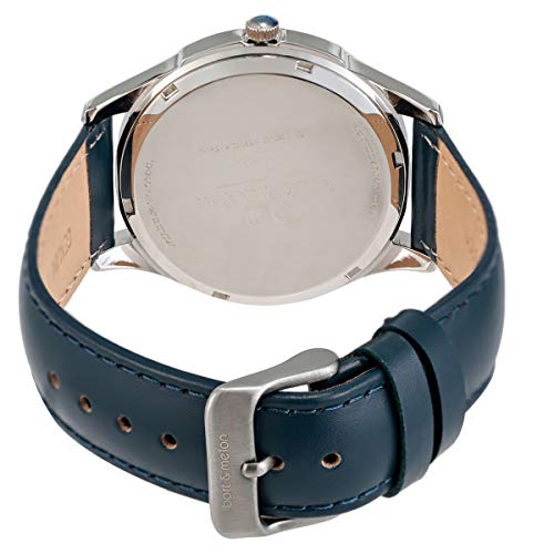 Bart & Melon Unisex Blue Dial Blue Leather Band Analog Watch 15-DG013-2SBB 3