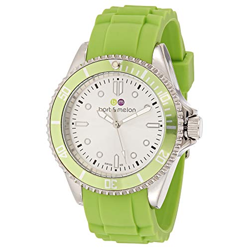 Bart & Melon Unisex Green Dial Green Silicon Band Analog Watch 12-NU010-SEE