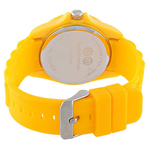 Bart & Melon Unisex Yellow Dial Polycarbonate Case and Silicon Strap Analog Watch 11-NG002-Yellow 3