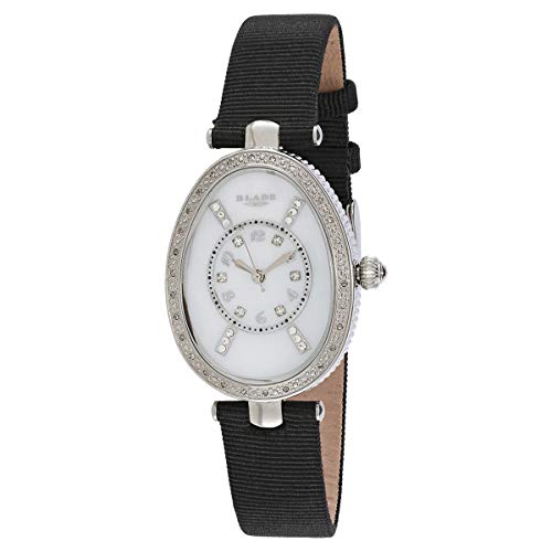 Blade Women's White Mother of Pearl Dial Black Leather Strap Watch 2731L-SHN 1