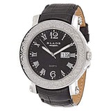 BLADE 10-3153G-SNN SS Case Black Leather Strap Men's Watch