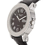 BLADE 10-3153G-SNN SS Case Black Leather Strap Men's Watch