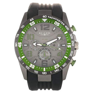 Blade Men's Grey Dial Silicon Strap Chronograph Watch 30-3383G-NNGn 1