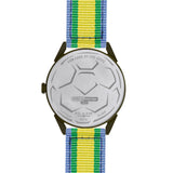 BLADE 3697GSW6B Yellow-Green-Blue Retro-Fútbol Special Edition NATO Strap Unisex Watch - Back 03