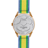 BLADE 3697GSW6B Yellow-Green-Blue Retro-Fútbol Special Edition NATO Strap Unisex Watch - Back 04