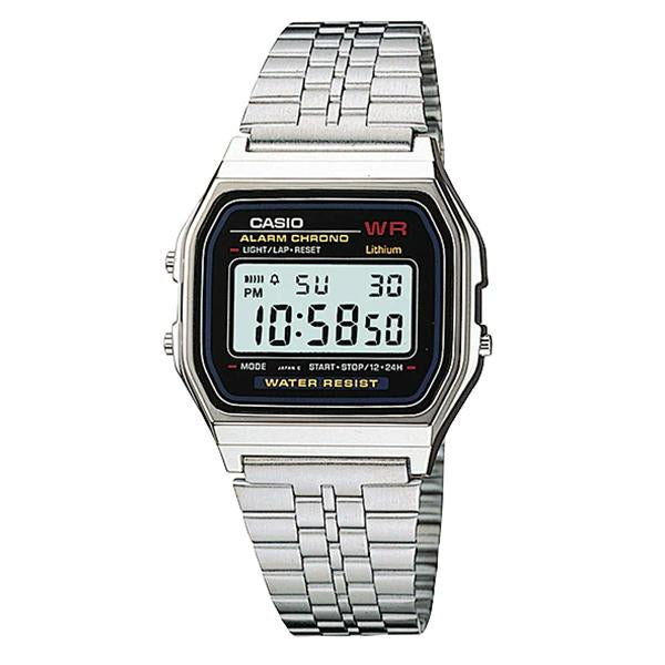 Casio Unisex Stainless Steel Band Digital Watch - A159WA-N1