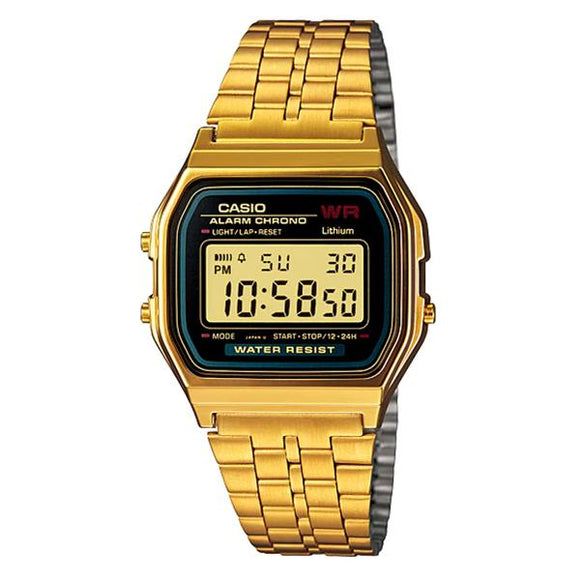 Casio Unisex Gold Plated Digital Watch -A159WGEA-1D