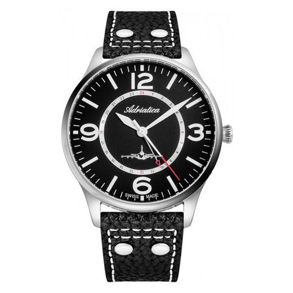 Adriatica Swiss-Made Mens Leather  Watch - A8266.5254Q