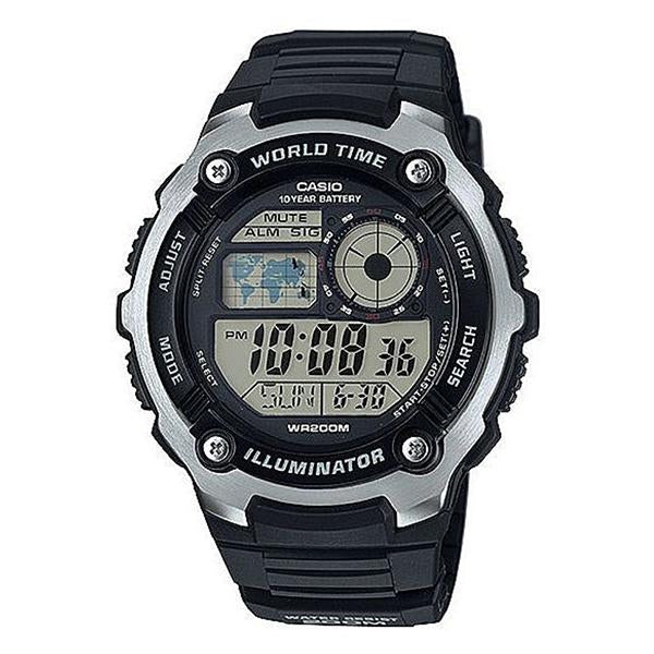 Casio World Time Illuminator Digital Watch - AE-2100W-1A