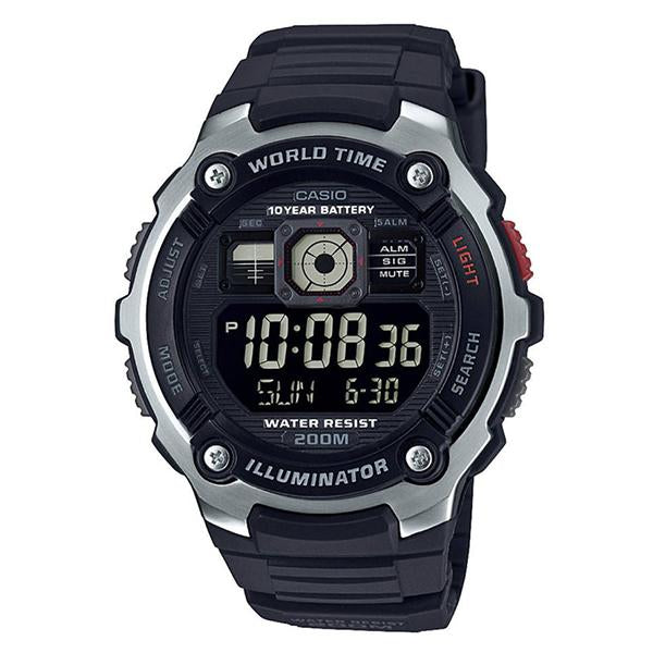 CASIO World Time Illuminator Digital Watch - AE2000W-1B