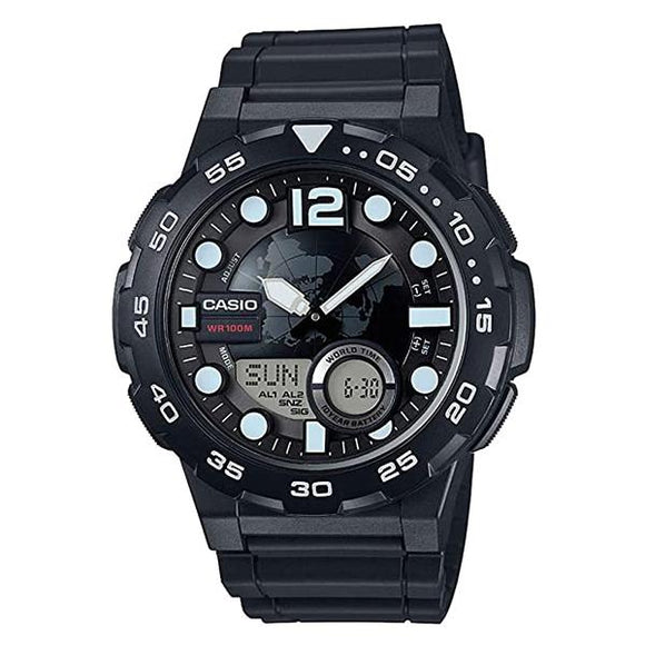 Casio World Time Analog and Digital Watch - AEQ-100W-1A