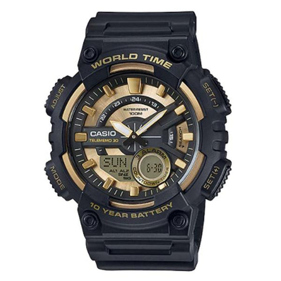 CASIO World Time Analog and Digital Watch - AEQ-110BW-9A