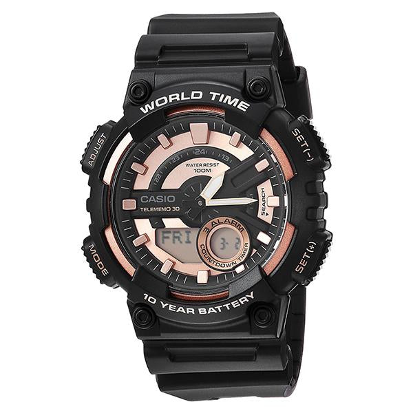 Casio World Time Analog Digital Watch - AEQ-110W-1A3