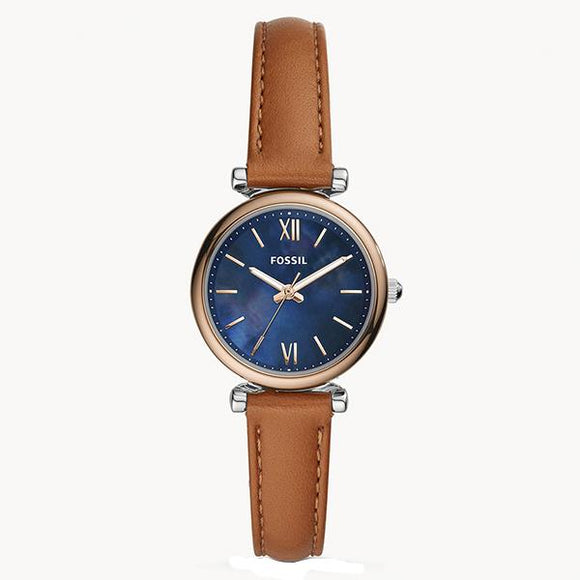 Fossil Women's Blue Dial Leather Strap Analog Watch - ES4701 1