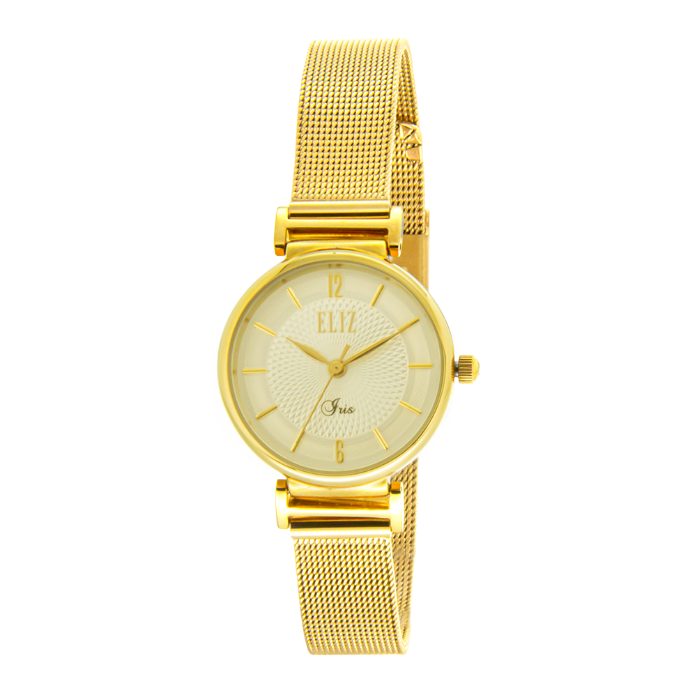 ELIZ Splendeur ES8405L2GCG Gold SS Case and Mesh Strap Women's Watch