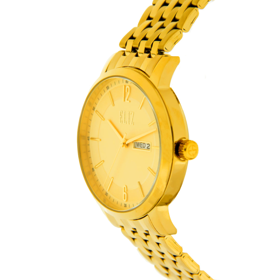 ELIZ ES8637G2GCG SS Gold Men's Watch - Side