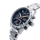 Eliz Women's Blue Dial Stainless steel case and band Dual-Time Watch ES8678L2SBS 3