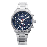 Eliz Women's Blue Dial Stainless steel case and band Dual-Time Watch ES8678L2SBS 1