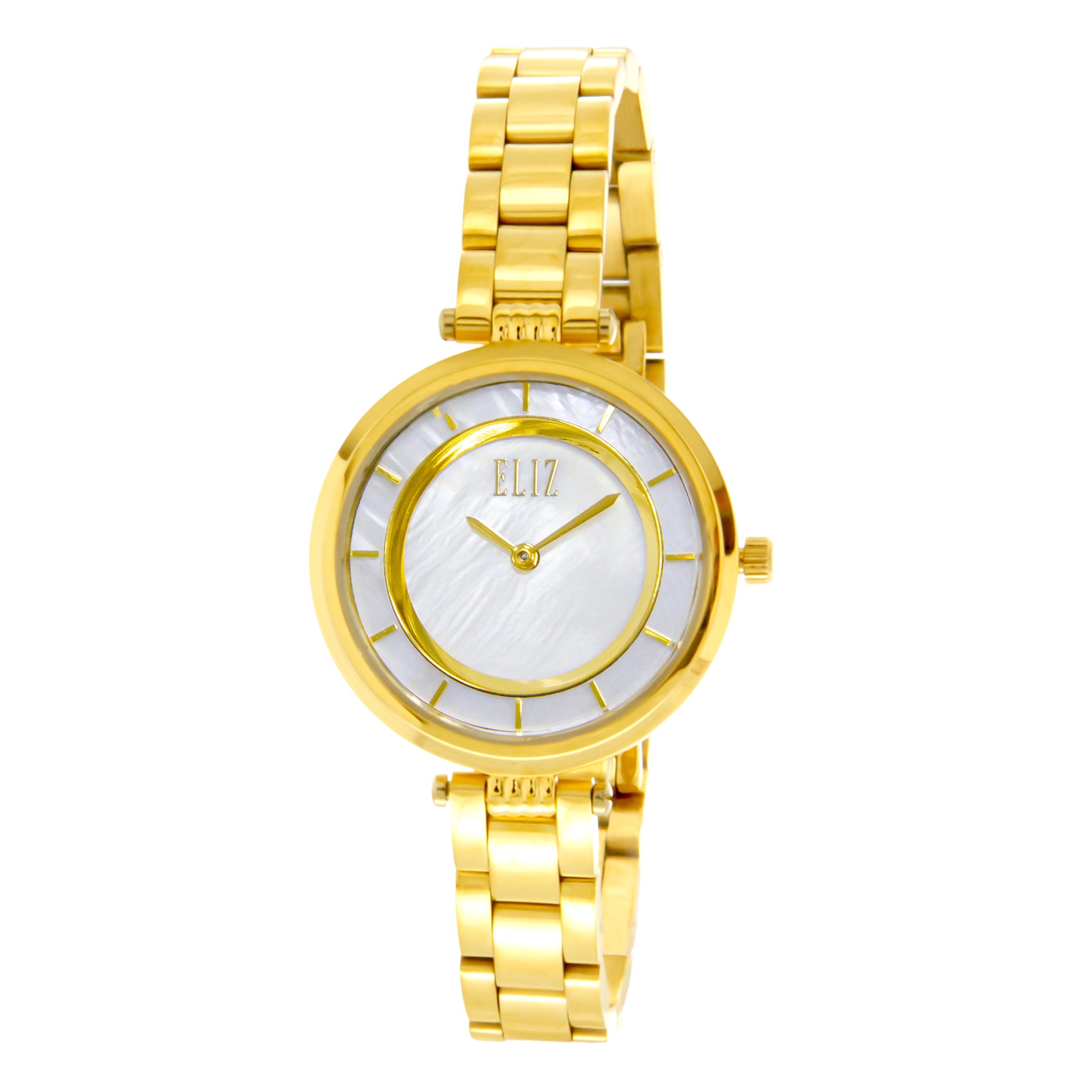 ELIZ ES8690L2GHG Gold Stainless Steel Case and Band Women's Watch