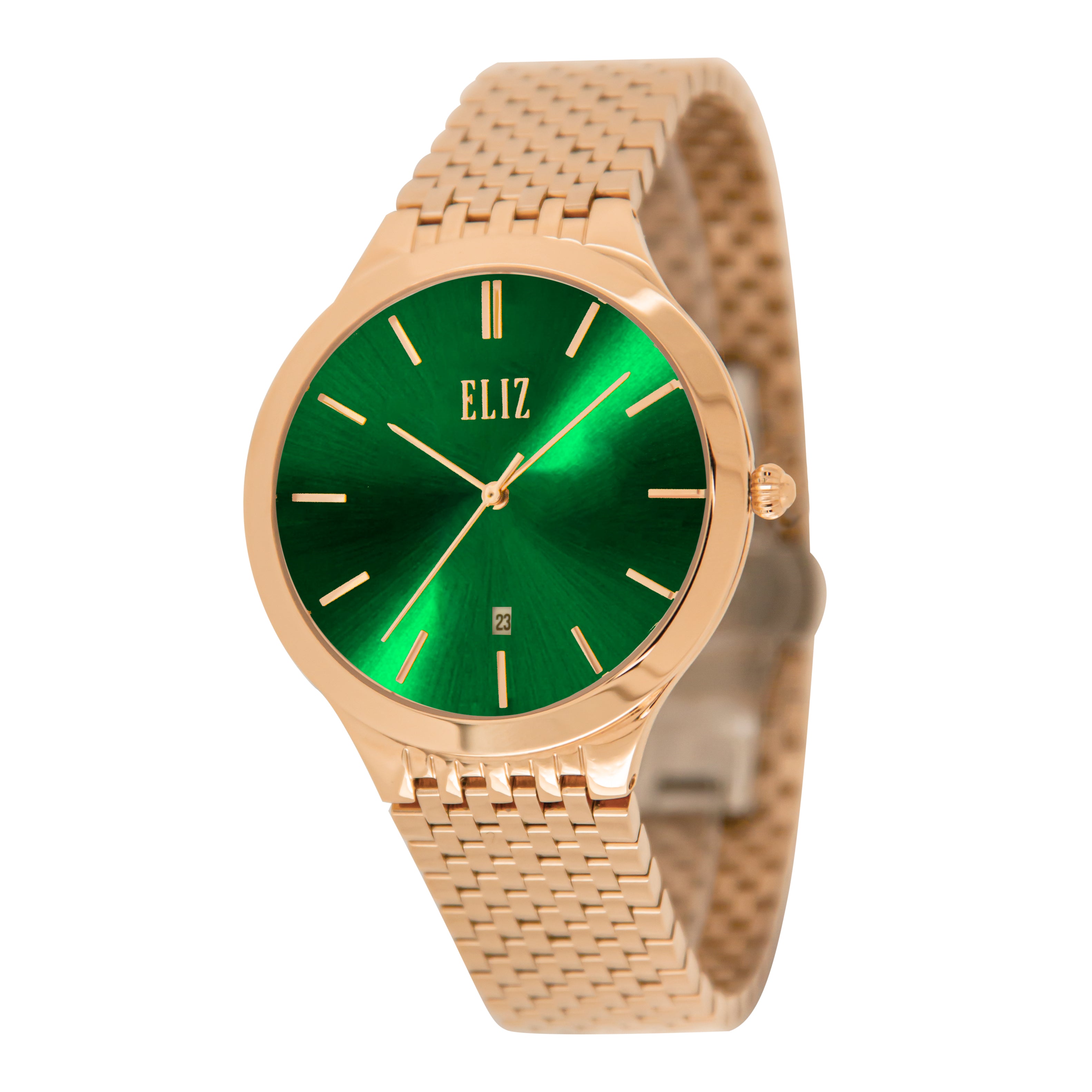 ELIZ ES8691G2RER SS Case Band Men's Watch - Front