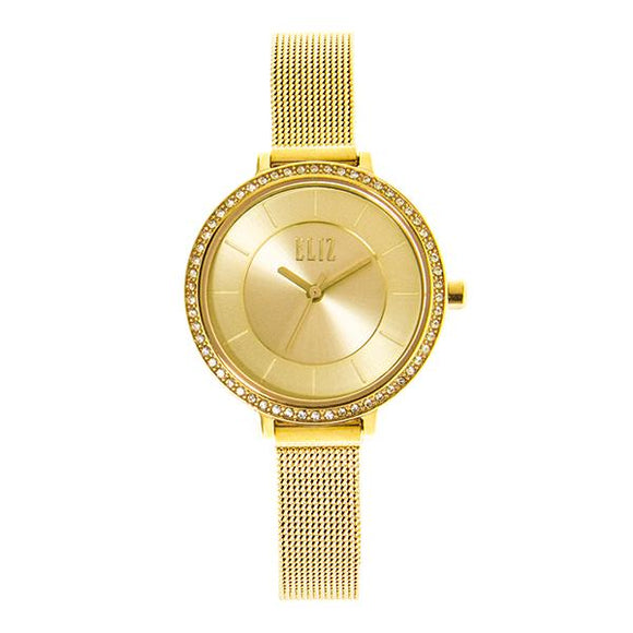 ELIZ ES8694L2GCG PVD Gold Plated SS Case and Band Women's Watch