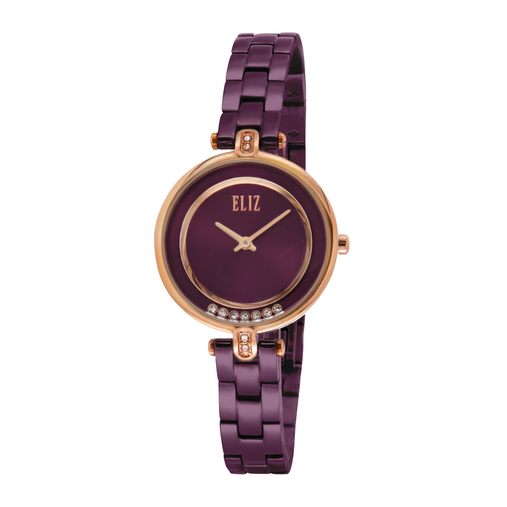 ELIZ ES8695L2RVV PVD Rose Gold and Purple Womens Watch