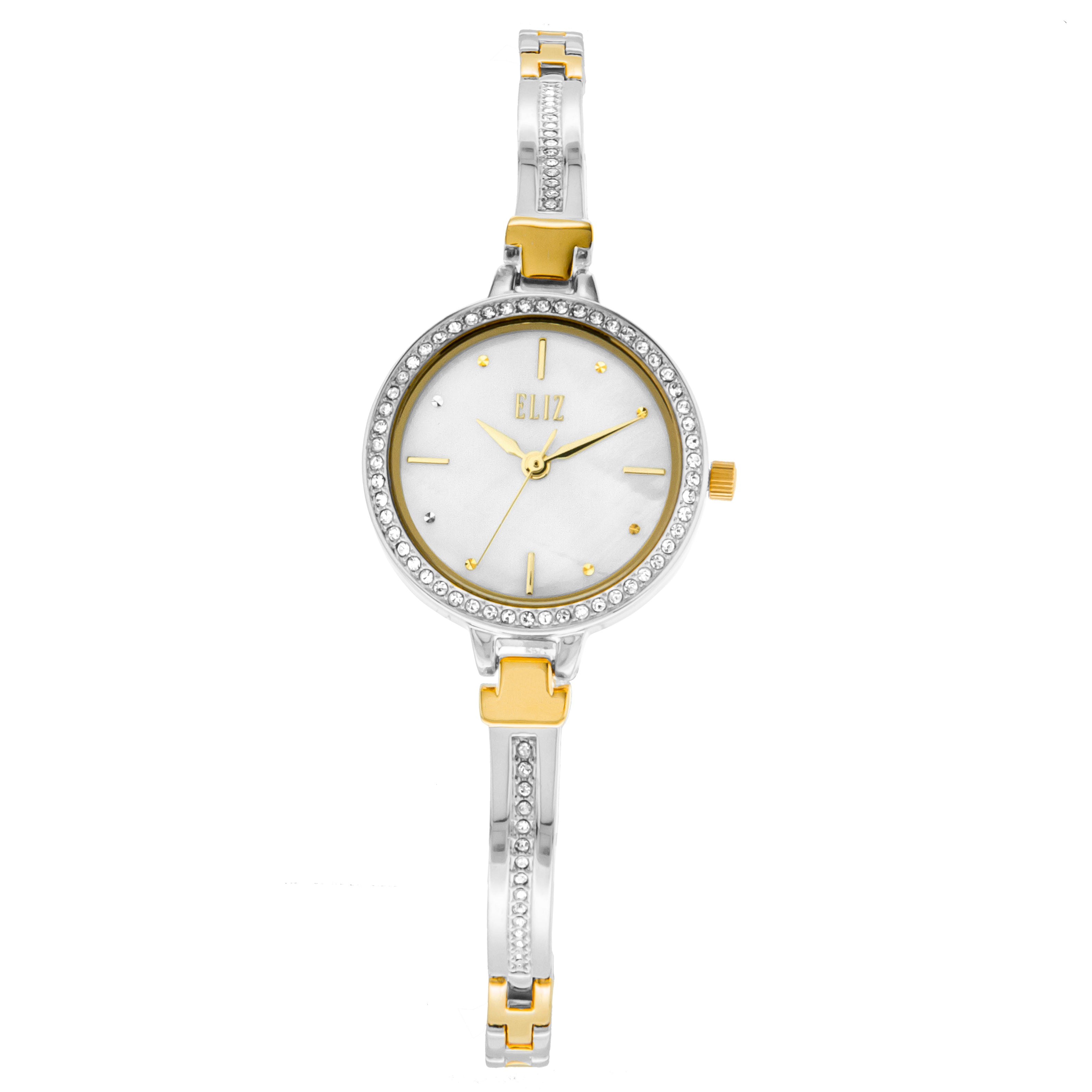 ELIZ ES8696L2THT TT Silver-Gold Case and Bracelet Women's Watch