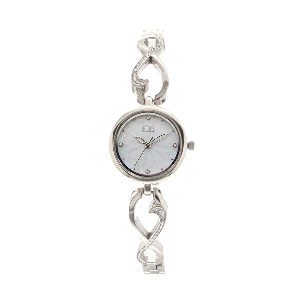 ELIZ ES8697L2SHS Silver Case Jewelry Bracelet Women's Watch