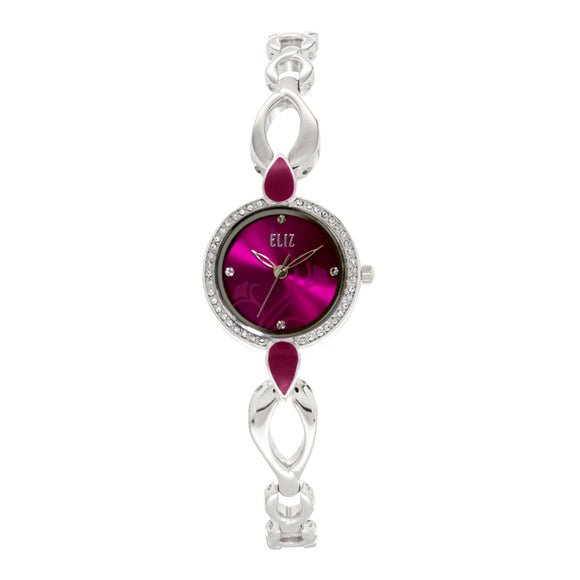 ELIZ ES8698L2SRS Silver SS Case Jewelry Bracelet Women's Watch