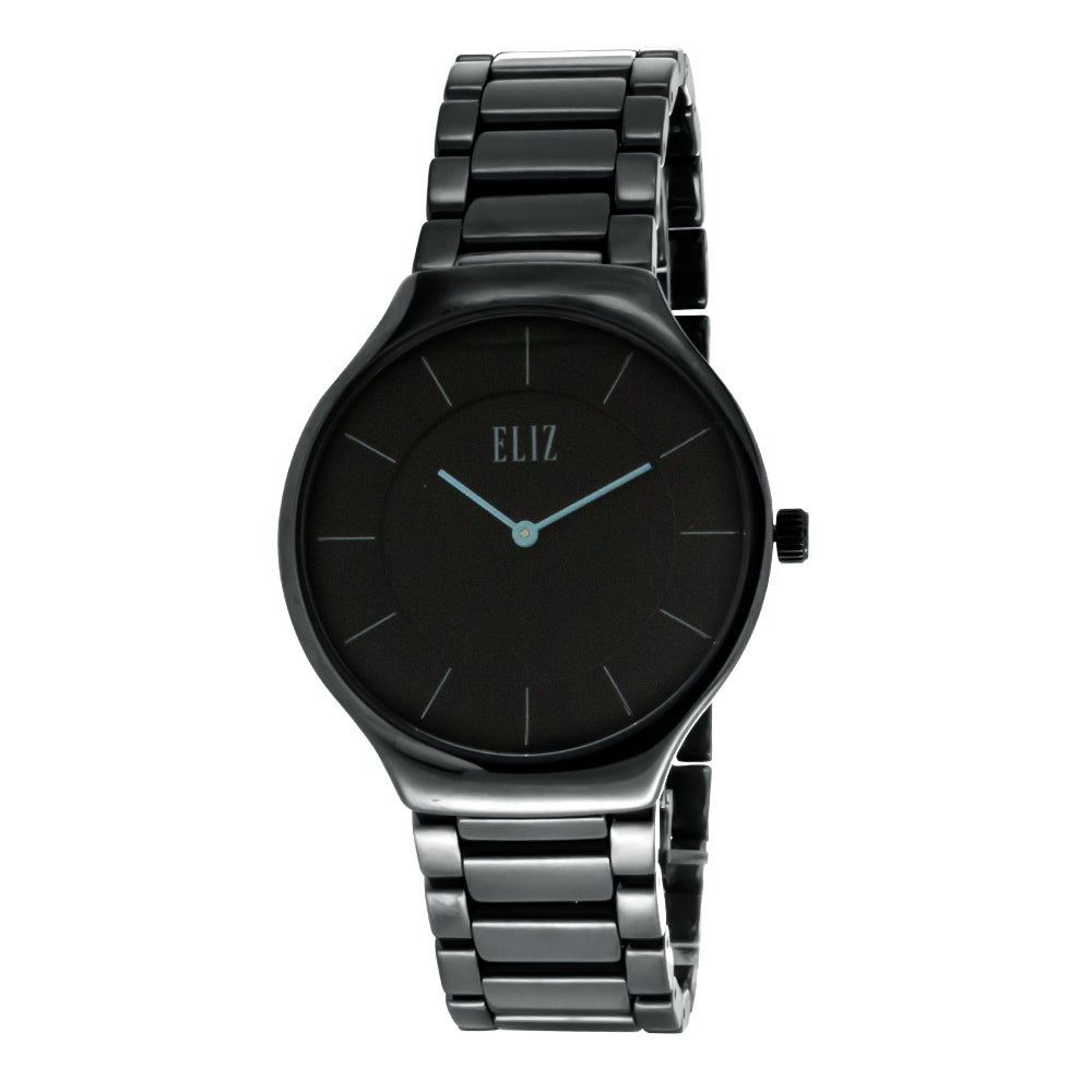 ELIZ ES8702U3NCN Black Ceramic Case and Band Men's Watch