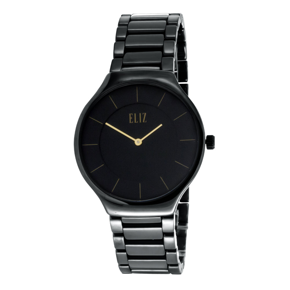 ELIZ ES8702U3NGN Black Ceramic Case and Band Men's Watch