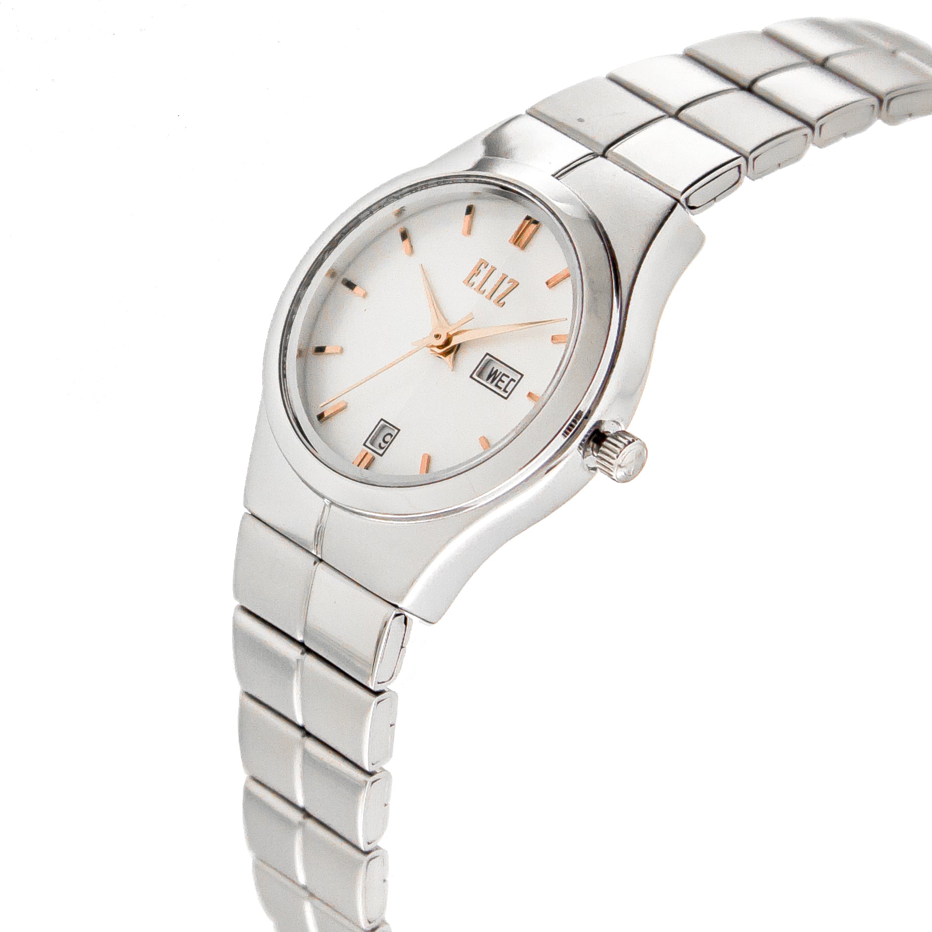 ELIZ ES8743L2SSS Silver SS Case and Band Women's Watch