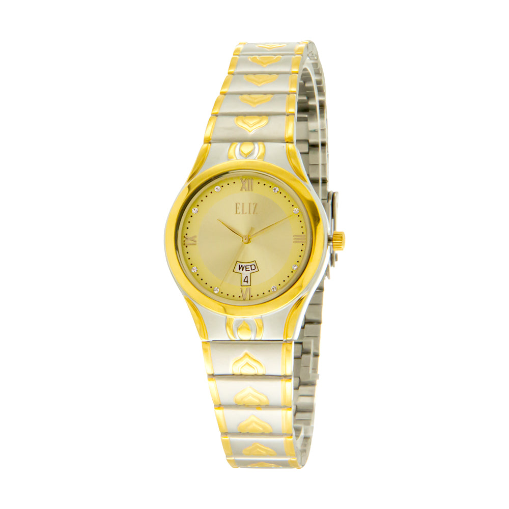 ELIZ Costa ES8704L2TCT TT Gold SS Case and Band Women's Watch