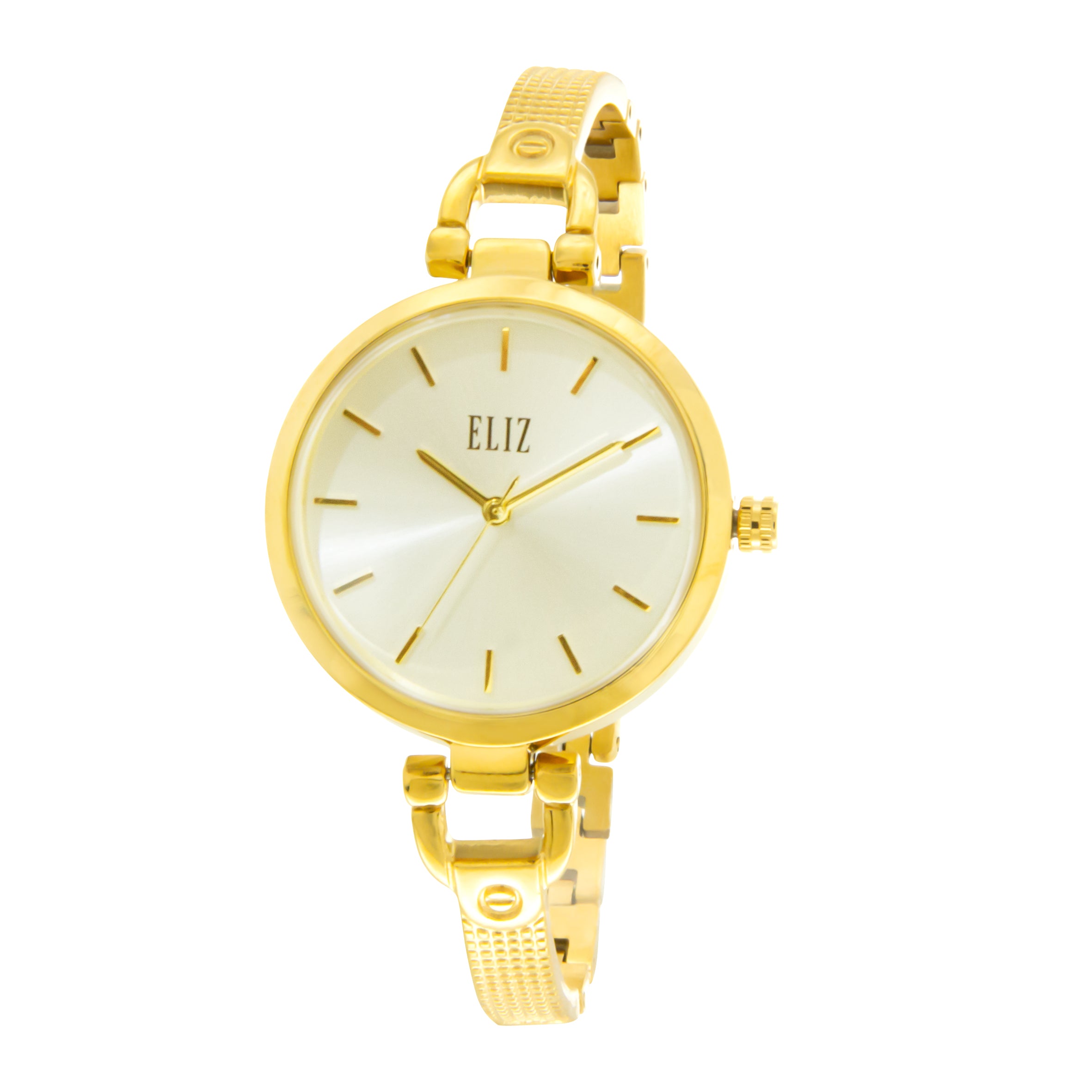 ELIZ ES8708L2GSG PVD Gold Case Jewelry Bracelet Women's Watch