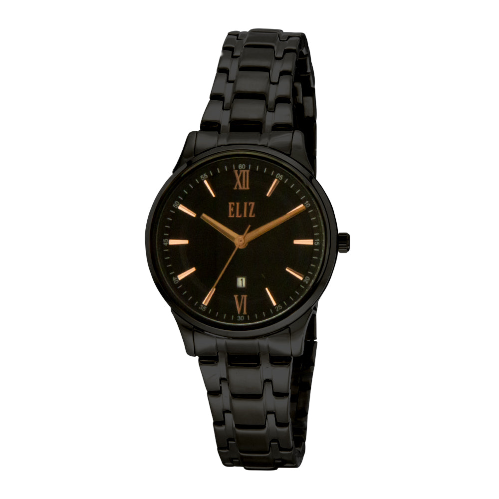 ELIZ ES8710L2NNN Black SS Case and Band Women's Watch