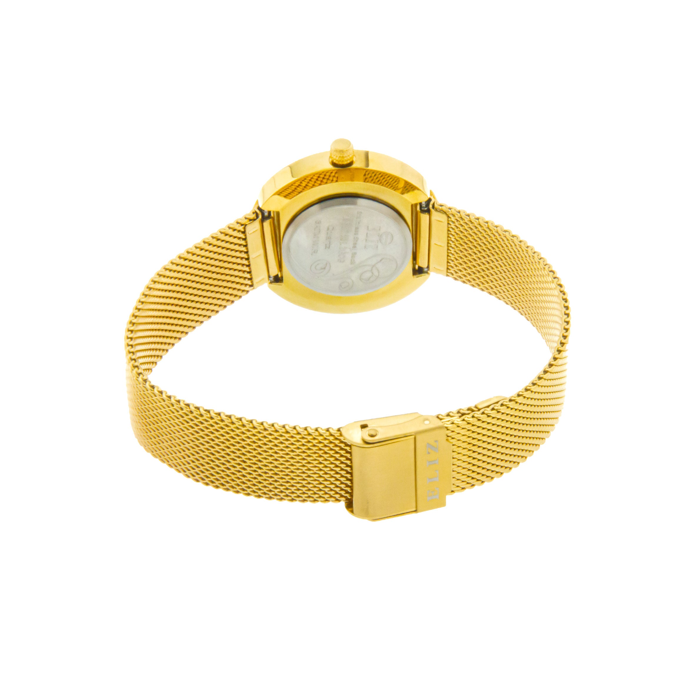 ELIZ ES8713L2GCG PVD Gold Case SS Mesh Strap Women's Watch