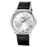 ELIZ ES8717G1SSN Metal Case Black Leather Strap Men's Watch