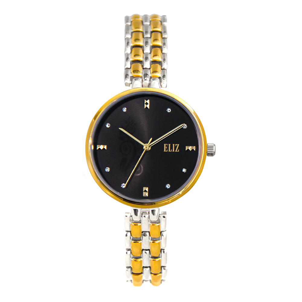 ELIZ Iris ES8718L2TNT Silver and Gold Case and Bracelet Women's Watch