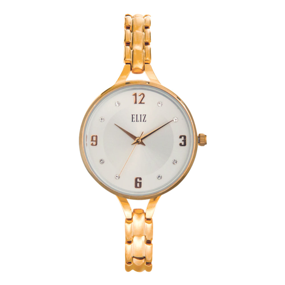 ELIZ ES8719L2RWR Metal Case and Bracelet Women's Watch - Front