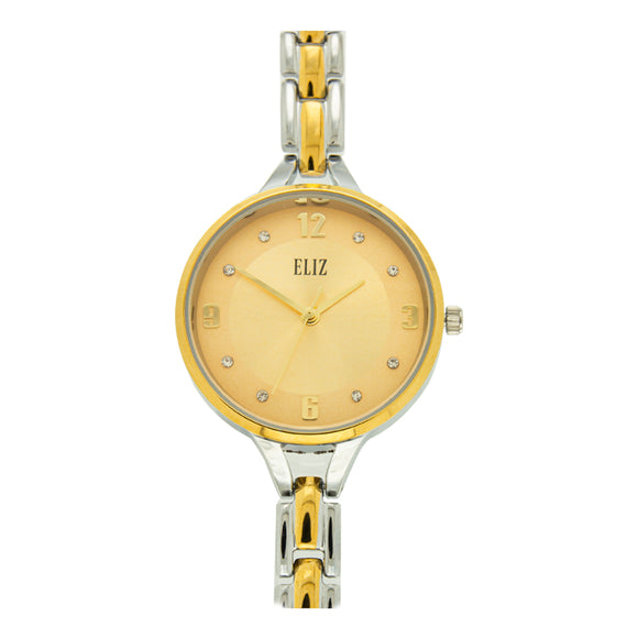 ELIZ ES8719L2TCT Metal Case and Bracelet Women's Watch - Front