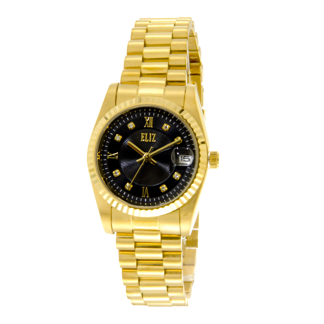 ELIZ ES8732L2GNG PVD Gold SS Case and Band Women's Watch