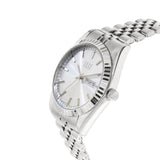 ELIZ ES8733G2SSS Silver Plated Case and Band Men's Watch