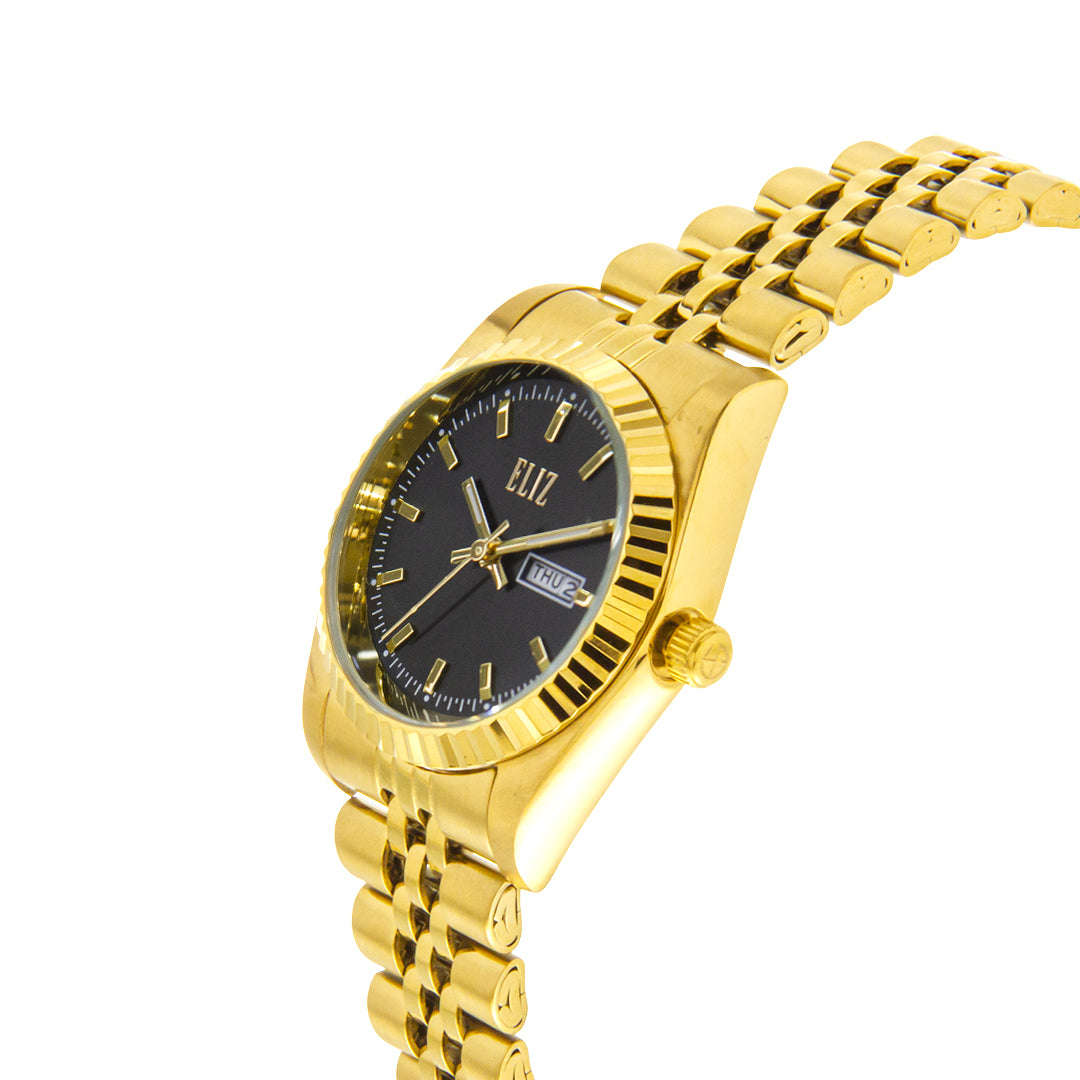 ELIZ ES8733L2GNG PVD Gold Case and Band Women's Watch - Side