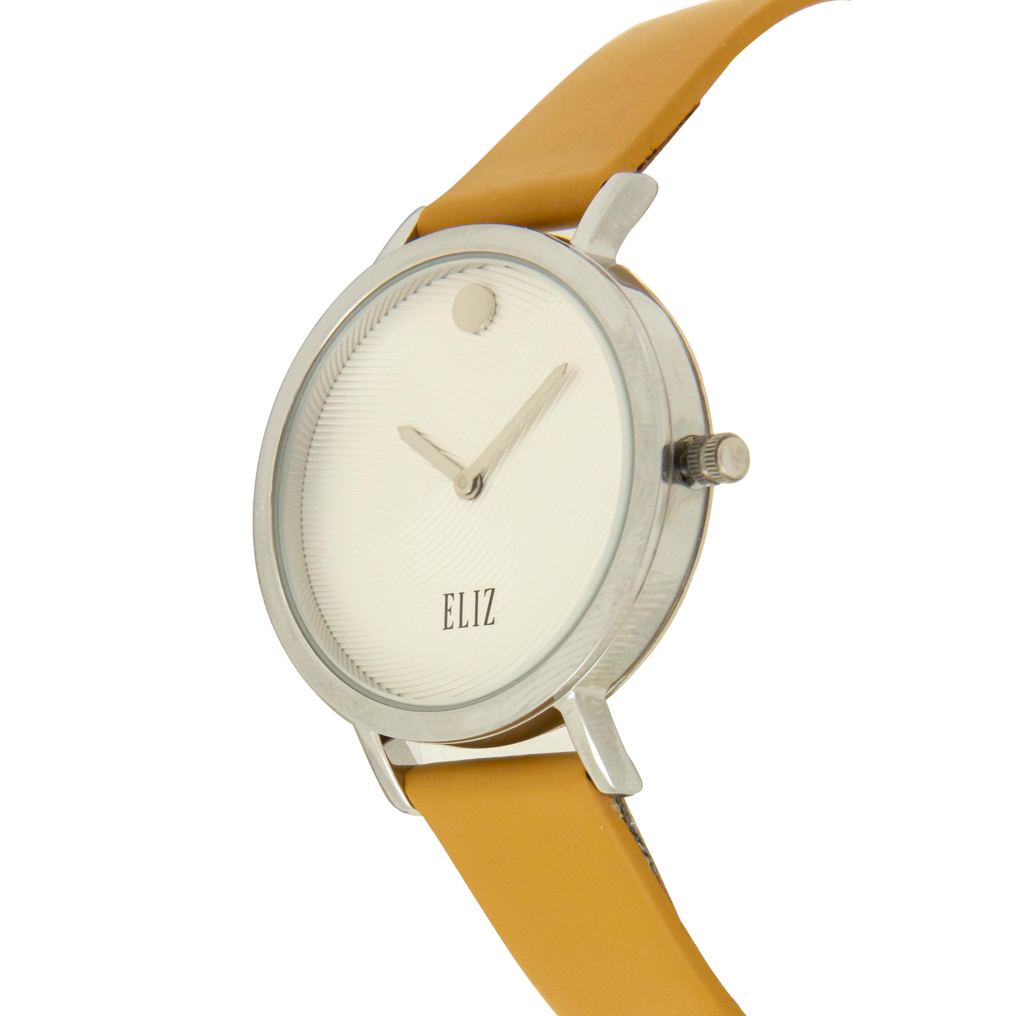 ELIZ ES8741L1SWD SS Caseback Leather Women's Watch - Side