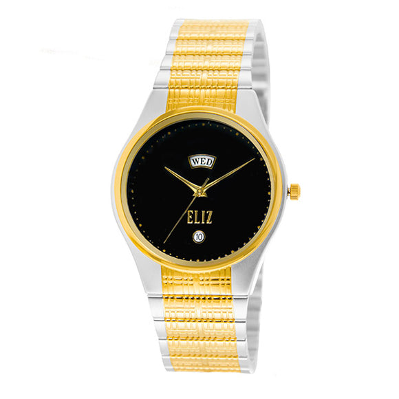ELIZ ES8745G2TNT TT Gold Case and Band Men's Watch