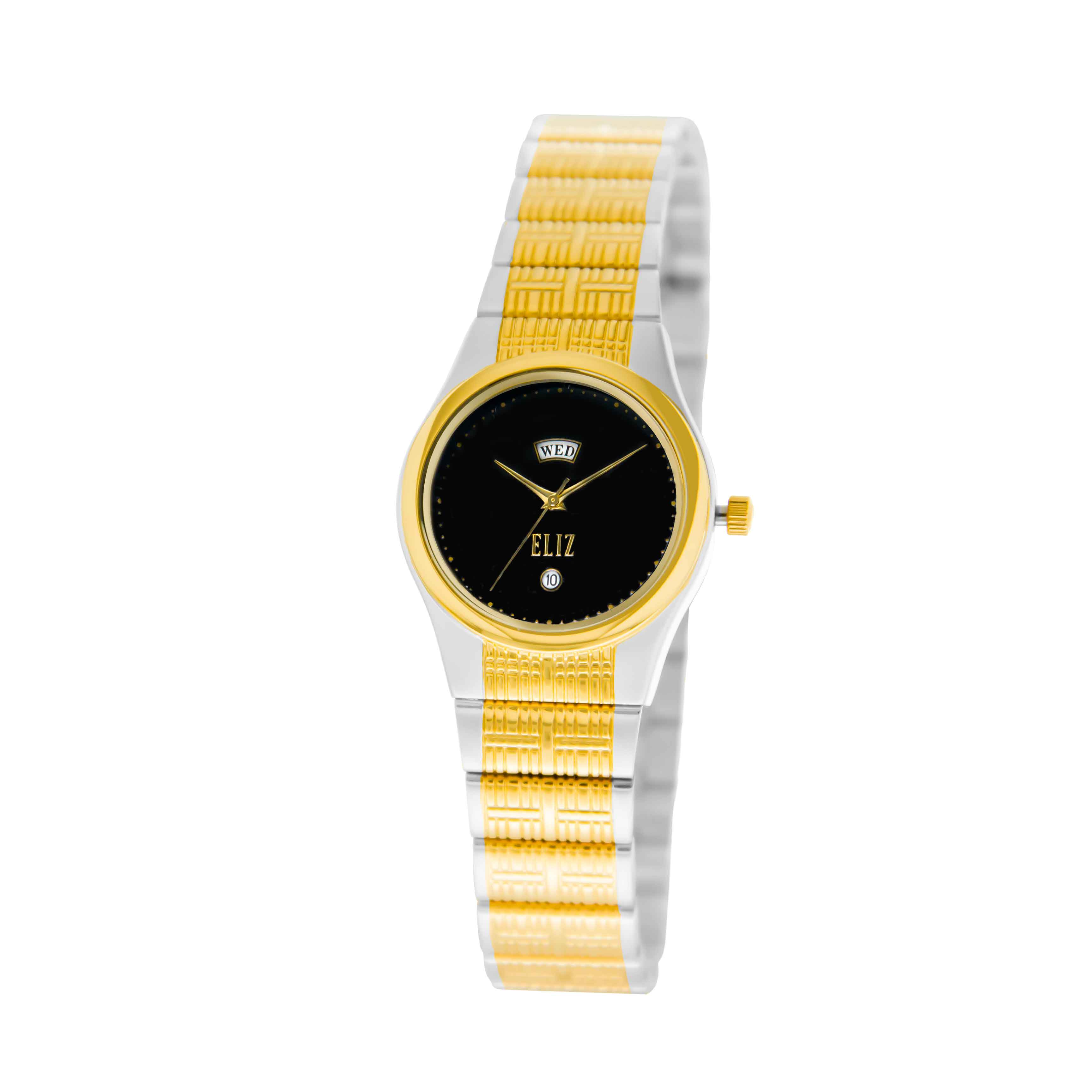 ELIZ ES8745L2TNT TT Gold SS Case and Band Women's Watch