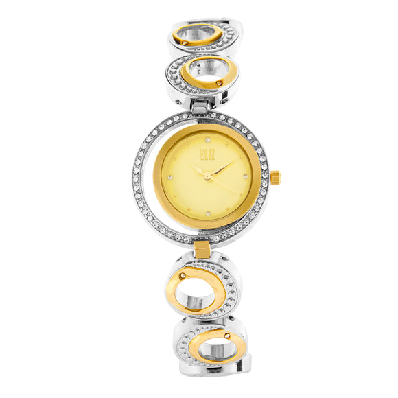 ELIZ ES8746L2TCT TT Gold Case Jewelry Bracelet Women's Watch